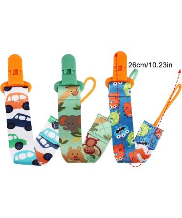 Faceynde Baby Pacifier Clips | Fabric Pacifier Clamps for Boys & Girls - Secure & Stylish Schnuller Clips - Buy Online on GoSupps.com