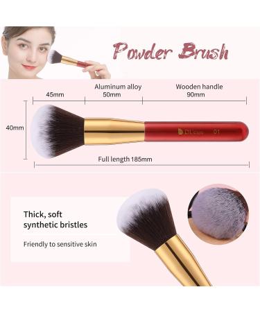 Ducare 10-Piece Professional Makeup Brush Set with Cosmetic Bag | Premium Synthetic Kabuki & Eye Brushes for Flawless Blending - Buy Online on GoSupps.com