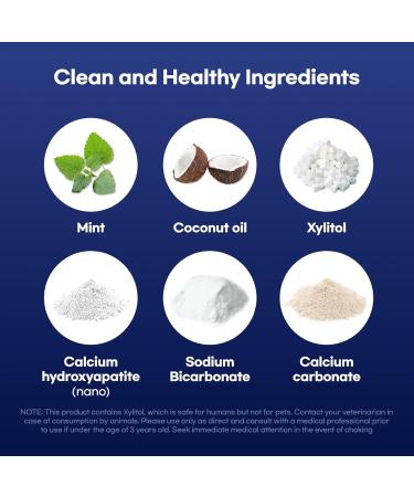 Dr.Brian Toothpaste Tablets - Nano Hydroxyapatite Toothpaste, Fluoride & Plastic Free, Eco & Travel Friendly Chewable Tablet, Remineralizing & Natural Whitening Mouthwash Tablets, 62 Tabs - Buy Online on GoSupps.com