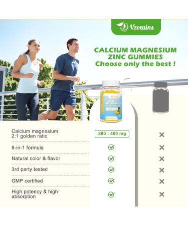 High Absorption Calcium Gummies Sugar Free Calcium Magnesium Gummies with Vitamin D3 for Men and Women Pineapple Flavor 60 Cts Pineapple 60 Count (Pack of 1) - Buy Online on GoSupps.com