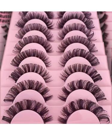 Russian DD Curl 3D Faux Mink False Eyelashes | Natural Wispy Look | Super Curl | 10 Pairs Pack - Buy Online on GoSupps.com