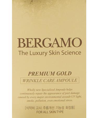 Bergamo Luxury Skin Science Premium Gold Wrinkle Care Ampoule 30ml | Anti-Aging Serum for Youthful Skin - Buy Internationally - Buy Online on GoSupps.com