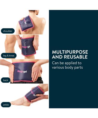 Magic Gel Premium Ice Pack - Reusable Gel (11.8 x 7.8) for Pain Relief & Swelling - Cold Compress for Injuries - Flexible & Foldable - 1 Count - Buy Online on GoSupps.com
