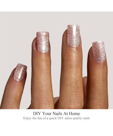 Shop Semi Cured Gel Nail Strips - 20 PCS Quality UV Gel Nail Stickers | Easy Application | Roseate Romance - Buy Online on GoSupps.com