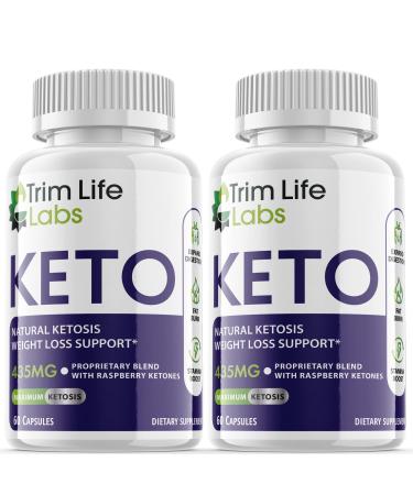 Trim Life Keto BHB Ketosis Supplement Pills (2 Pack) 60 Count (Pack of 2)