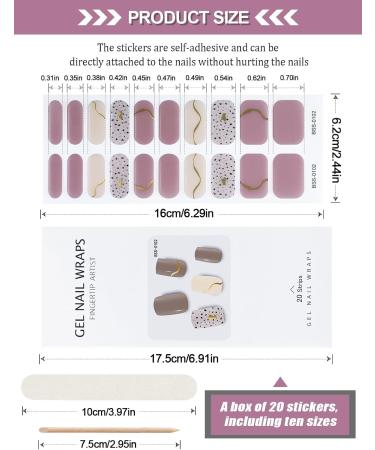Ebanku Cured Gel Nail Strips Set - Long Lasting, Waterproof, Real Nail Polish Wraps in Pink and White - Includes Cuticle Stick, Nail File, Nail Wipes, and Sealing for UV/LED Lamp - Easy Application - Buy Online on GoSupps.com