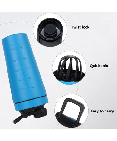 ROCKY&CHAO Stainless Steel 900ml Protein Mixer Shaker Bottle - Blue | Fitness Shaker for Men and Women - Buy Online on GoSupps.com