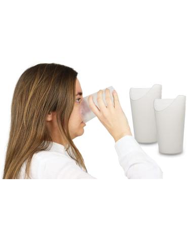 Pepe - Dysphagia Cup (x2 Units) Nose Cut Out Cup Adult Cup for Disabled Hospital Cup for Elderly Dysphagia Mug for Adults Elderly Drinking Cup