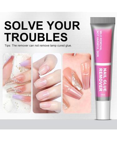 Self-Adhesive Nail Polish Remover | 10ml Gel Nail Glue Remover - Solid Adhesive Remover Cleaning Solution for Home Salon and Travel - Buy Online on GoSupps.com