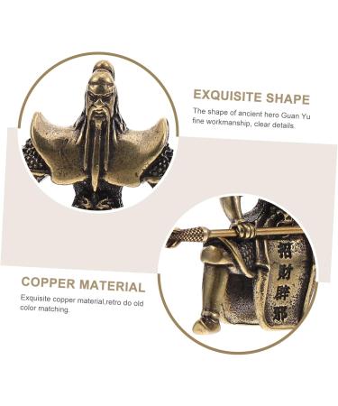 Abaodam 2pcs Tea Pet Guan Yu Dining Table Centerpieces Kuan Gong Statue Guan Gong Copper Craft Figure Lovers - Buy Online on GoSupps.com