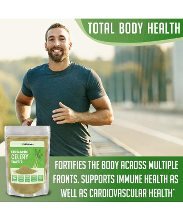 XPRS Nutra Organic Celery Powder - Antioxidant Rich Fresh Powder - 4oz Pack - Vegan Friendly - Buy Online on GoSupps.com