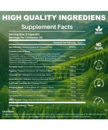 All-in-1 Saw Palmetto Supplements Vegan USA Made 180 Capsules 60 Count (Pack of 3) - Buy Online on GoSupps.com