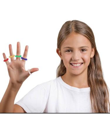 12 Pieces Acupressure Rings - Finger Massage Therapy for Stress Relief & Anxiety Relief | Quiet Stress Reducer for Young Adults - Buy Online on GoSupps.com