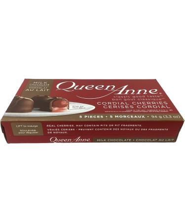 Queen Anne Milk Chocolate Cordial Cherries (3x 94g Boxes 5 Cherries per box) - Buy Online on GoSupps.com