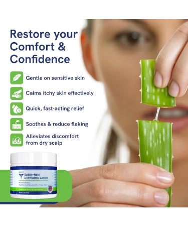 Seborrheic Dermatitis Cream with Manuka Honey, Coconut Oil & Aloe Vera - Natural Organic Anti-Itch Moisturizer for Sensitive Skin (2 oz) - Buy Online on GoSupps.com