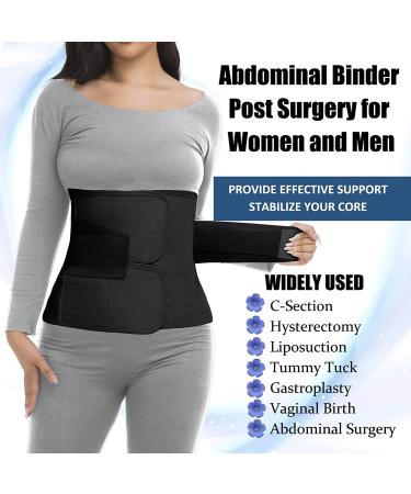 Postpartum Belly Band & Abdominal Binder | Compression Wrap Recovery Belt S/M Black - Waistline 25.5-33 - Buy Online on GoSupps.com