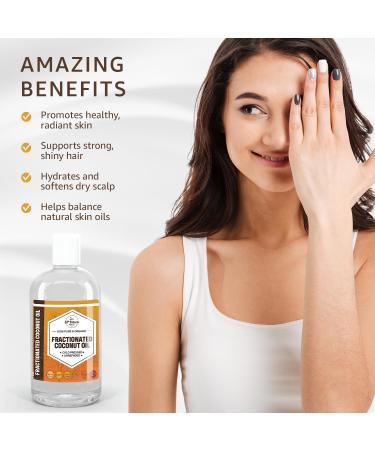 Organic Fractionated Coconut Oil (32 oz) Premium Grade Non-GMO Cold Pressed | 100% Pure Fractionated Coconut Oil for Skin Face Hair Soap Making | Ideal Carrier for Essential Oils | 32 FL OZ - Buy Online on GoSupps.com