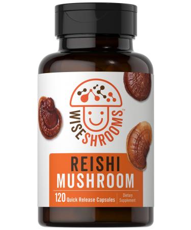 Carlyle Reishi Mushroom Capsules Extract | 120 Count | Non-GMO & Gluten Free Supplement | by Wiseshrooms