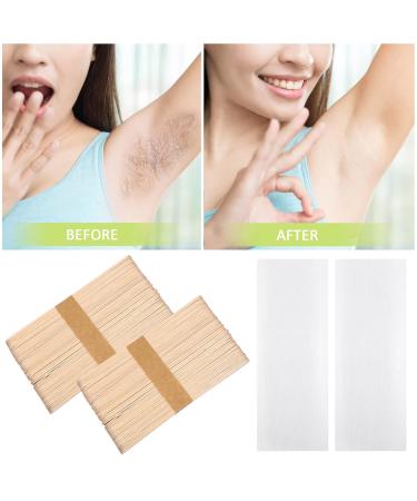 Magiclulu 200 STK Wax Strips & Applicator Sticks Effective Face & Body Hair Removal | International Shipping Available - Buy Online on GoSupps.com