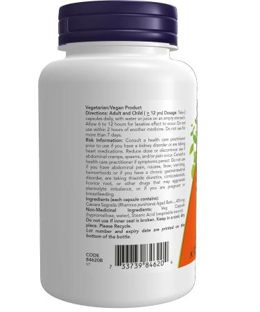 Cascara Sagrada 450mg 100 Count - Buy Online on GoSupps.com