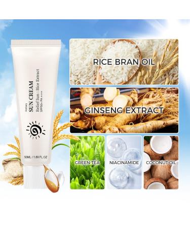 Organic Rice & Probiotics Sunscreen SPF 50 | Non-Greasy UV Defense for All Skin Types - Buy Online on GoSupps.com