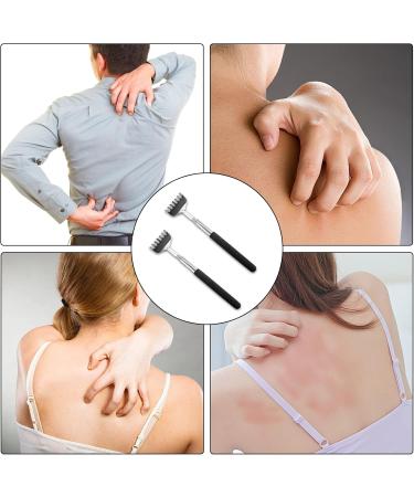 Telescopic Back Scratcher Set - 3 Piece Portable Stainless Steel Scratchers (20cm to 68cm) | Comfort & Relief for Home Travel Office - Black - Buy Online on GoSupps.com