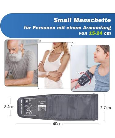 Pediatric Blood Pressure Cuff Replacement - Comfortable Small Size for Children & Women 15-24 cm Compatible with Most Devices - Buy Online on GoSupps.com