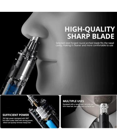 Premium USB Rechargeable Nose Hair Trimmer - Waterproof Mini Razor & Scissors for Men & Women - Buy Online on GoSupps.com