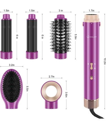 Buy IG INGLAM Pro 5 in 1 MegaAIR Massage Blow Dryer Brush – 110 000 RPM High-Speed Ionic Hair Dryer & Automatic Curling Iron for Drying Curling Volumizing & Straightening – Red – International Shipping Available - Buy Online on GoSupps.com
