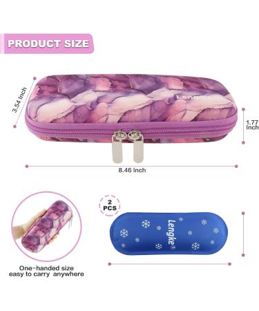 EVA Insulin Bags for Diabetes | Diabetic Travel Bag with Cooling Packs | Marble Purple - Shop Internationally - Buy Online on GoSupps.com