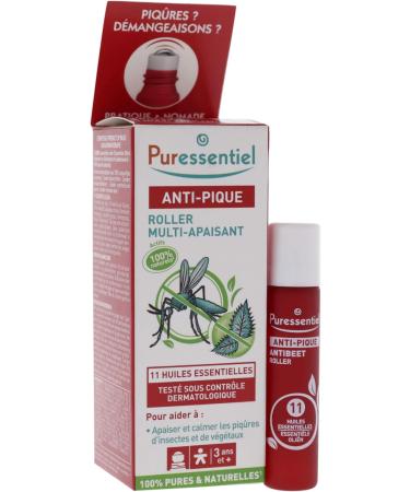 Puressentiel Bite & Sting Relief Roll-On 5ml - Instant & Lasting Effect - 100% Natural Soothing for Mosquito, Insect, Bee, Wasp, Nettle Stings - Pocket Size - Buy Online on GoSupps.com