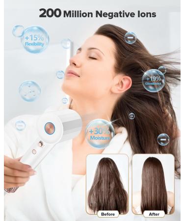 Ionic Hair Dryer - Fentgo Professional High Speed Blow Dryer for Fast Drying & Low Noise | Lightweight Thermo-Control Blow Dryer (White) - Ideal for Women - International Shipping Available - Buy Online on GoSupps.com