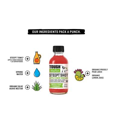 Organic Tough Mother Steept Tonic Wellness Shots - 6-Pack, 2oz Apple Cider Vinegar Superfood Shots with Mother - Raw, Unfiltered, USDA Certified Organic - Buy Online on GoSupps.com