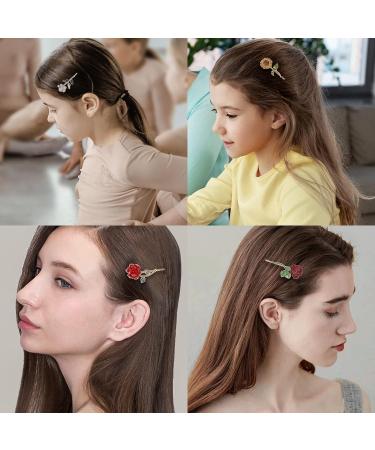 Blonde Flower Metal Hair Accessories - 7 Pcs Bobby Pins for Women and Girls - Buy Online on GoSupps.com