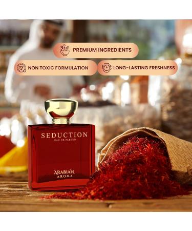 Arabian Aroma Seduction Perfume For Men Ultimate Compliment Getter Perfume For Him Unique & Seductive Fragrance Liquid Eau De Perfume 100ml - Buy Online on GoSupps.com