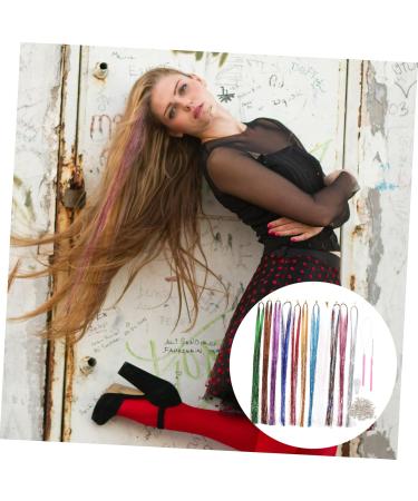FRCOLOR 4 Sets Hair Extensions Hair Extensions Clips Hair Tinsel Hair Accessories for Women Crochet Sets Hair Tinsel Kit Hair Tinsel Strands Braid Hair Tinsel Tinsel - Buy Online on GoSupps.com
