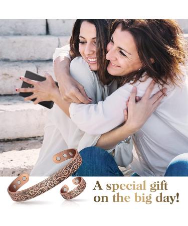 Lymphatic Drainage Ring & Copper Bracelet Set - Magnetic Lymph Detox Jewelry Gift for Women - Buy Online on GoSupps.com