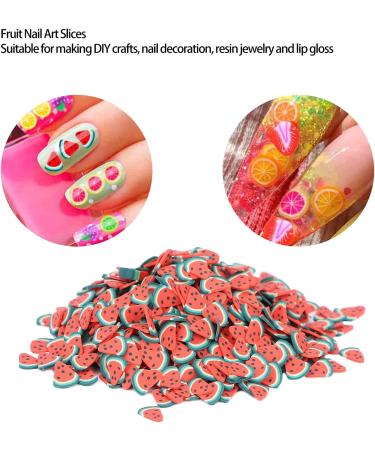 Fruit Nail Art Slices Multifunctional Exquisite DIY Manicure Slices for Nail Shop for Home (triangle watermelon) - Buy Online on GoSupps.com