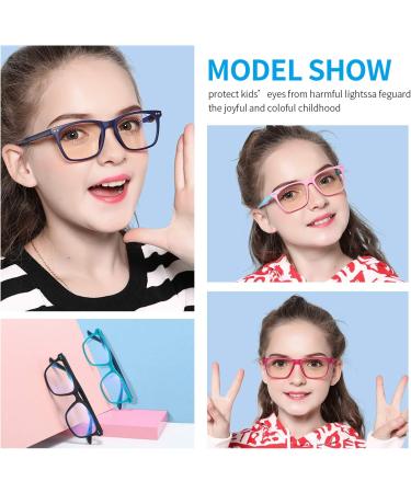 Musivon Children's Blue Light Filter Glasses | Anti-Glare Computer Glasses for Kids (Ages 4-14) - Light Blue - Buy Online on GoSupps.com
