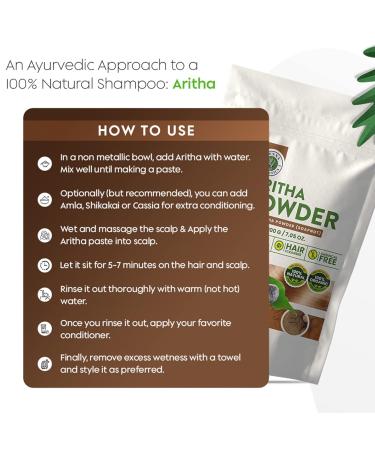 Buy Organic Soapnut Powder (Aritha) 200g - 100% Natural Non-GMO Hair & Skin Conditioner - Buy Online on GoSupps.com