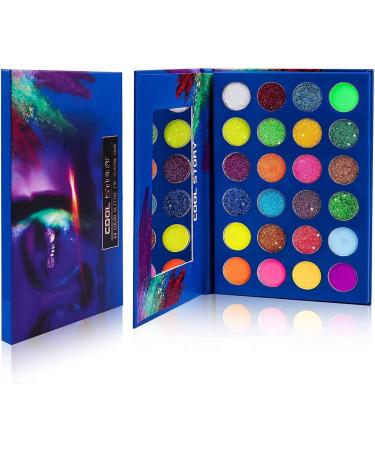 24-Color Luminous Eyeshadow Palette Stage Nightclub Children's Performance Makeup Beads Matte Fluorescent - Buy Online on GoSupps.com