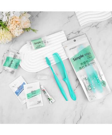 Travel Toothbrush and Toothpaste Set | Hotel Essentials | 50 Individually Packed Hygiene Kits for Travel - Buy Online on GoSupps.com