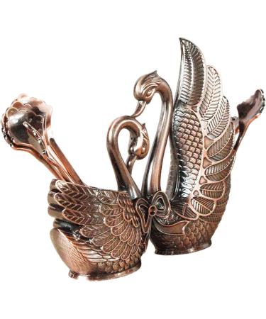 Exquisite Silverware Holder & Swan Spoon Holder | 13 Sets Red Antiquity Cutlery Accessories for Weddings Parties & Daily Use - Buy Online on GoSupps.com