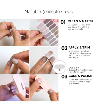 NAILOG Semi Cured Gel Nail Strips for Chirstmas (20 Extra Long Stickers/Wraps) | Buy 2 Get 1 UV Lamp| Glossy & Long Lasting Soft Gel Finishing | Encounter - Buy Online on GoSupps.com