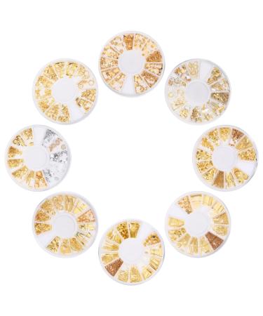 FOMIYES 24 Boxes Alloy Nail Decoration Nail Art Decorations Durable Nail Decorations Diy Accessories for Nail Moon Decorations Nail Accessory Manicures Decoration Rivet Decorate