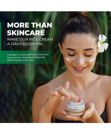 Organic Rice Cream for Face - Ceramide Moisturizing Cream with Hyaluronic Acid & Black Rice Extract - Vegan Facial Essence for Radiant Skin - Buy Online on GoSupps.com
