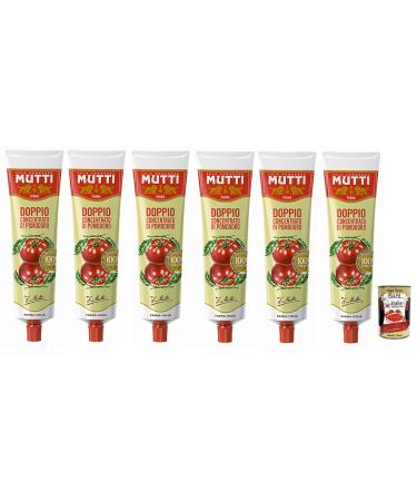 Italian Gourmet E.R. Mutti Double Concentrated Tomato 130 g 100 % Italian Tomato Tubes + 400 g Box of 6