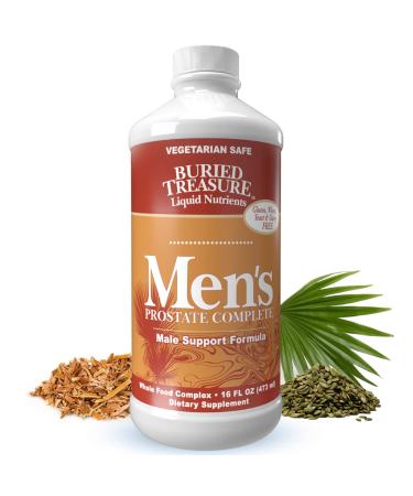 Buried Treasure: Men's Prostate Complete - Natural Herbal Formula Supplement w/ Saw Palmetto, Pygeum Bark, & Stine Nettles to Support Healthy Urinary & Prostate Function - 16 oz