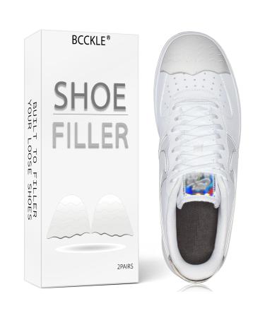 Shoe Fillers for Loose Shoe Toe Filler Inserts with Anti Slip Strip Shoe Inserts for Shoe Too Big Make Shoes Fit and Prevent Heel sliping for Both Men and Women. Gray MIDDLE:(Half to One Size Bigger)