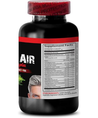 L-Tyrosine - GRAY HAIR REVERSE COMPLEX - Stinging Nettle Root Fo-Ti Root Powder Barley Grass Juice Powder Vitamin B-6 Folate Biotin Catalase Complex Horsetail Aerial 2 Bottles 120 Capsules - Buy Online on GoSupps.com